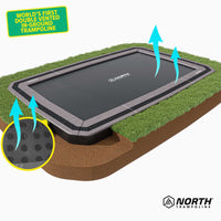 NEW 15ft x 10ft North In Ground Trampoline + Safety Net Thumbnail