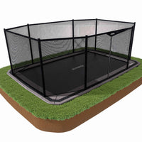 NEW 12ft x 8ft North In Ground Trampoline + Safety Net Thumbnail