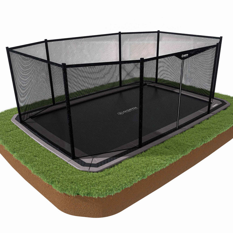 NEW 12ft x 8ft North In Ground Trampoline + Safety Net