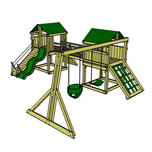 CANYON ADVENTURER TWIN Start with the two Canyon Base Towers and a Bridge and build your perfect climbing frame